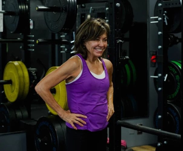 Senior woman at the gym